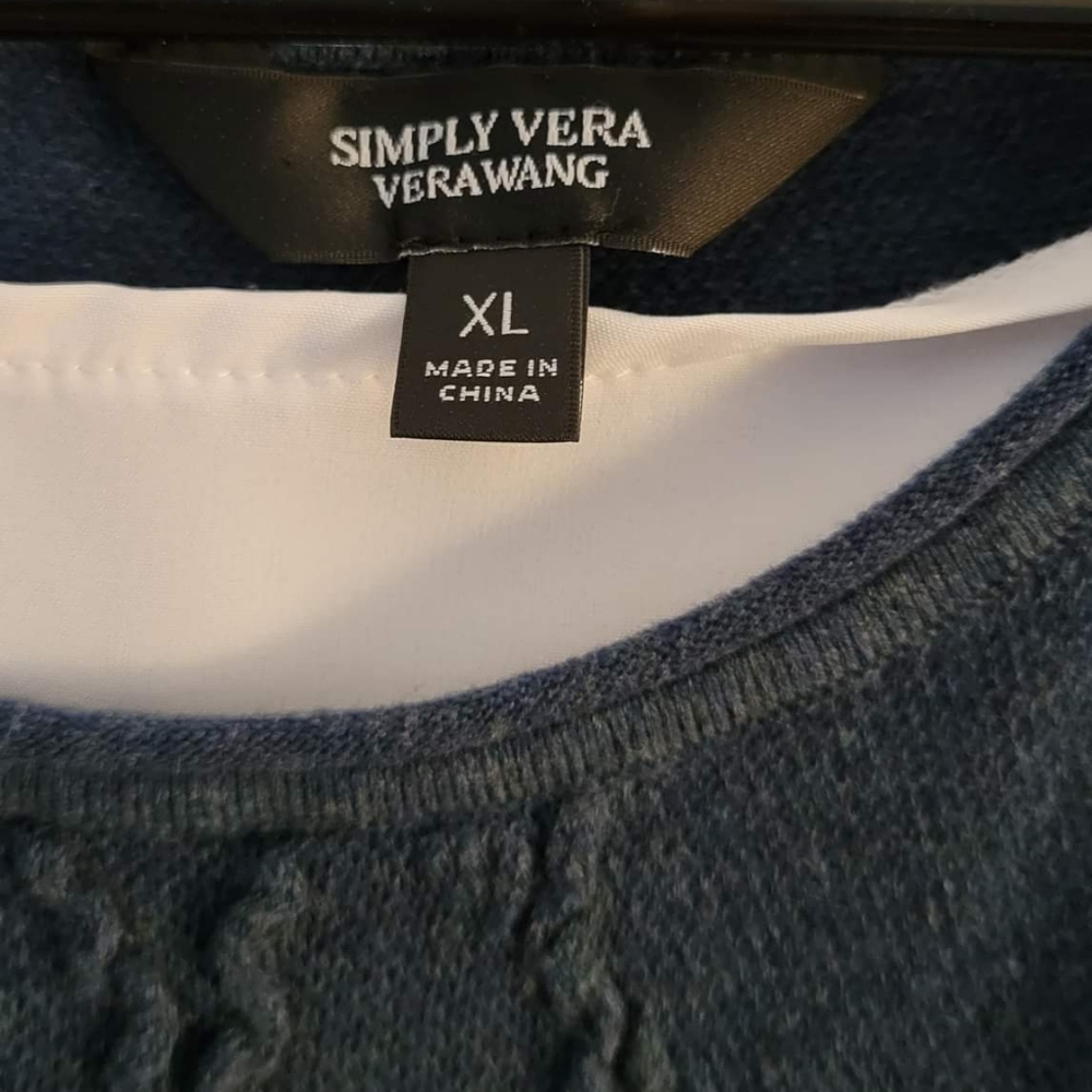 Simply Vera Wang Women's XL blouse blue